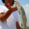 Gilchrist angler Marty Rogers fished a live finger mullet on the bottom to catch this nice trout