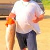 Mike Tanner of Cleveland TX caught and released this 39 inch tagger bull red he took on finger mullet