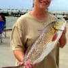Misty Strickland of Lumberton TX nabbed this nice 27inch slot red she caught on a finger mullet