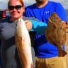 The Holts of Porter TX boxed this flounder and slot red while fishing Gulp and a finger mullet