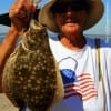 Barbara Singleton of Winnie TX caught these two nice flounder on mud minnows