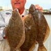 Beaumont angler George Bryan managed to nab these 3 nice flatfish fishing with mud minnows