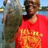 Betty Watts of Houston nabbed this nice keeper eater drum while fishing with shrimp