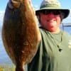 Carol Stanley of Nacogdoches TX nabbed this nice flounder on a finger mullet