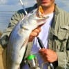 Fidel Ortiz of Rosenburg TX nabbed this 20 inch trout on a finger mullet
