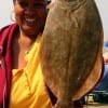 Glenda Ardoin of Beaumont took this nice flounder on a finger mullet