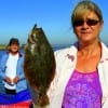 Houston anglerette Carol Cook fished a finger mullet to catch this nice flounder