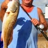 Jerry Pucket of Baytown TX nabbed this nice 25 inch slot red on a finger mullet