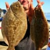 John Broussard of Beaumont took these nice flounder while fishing mud minnows