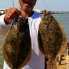 Karl Devers of Houston landed these nice flatfish while fishing finger mullet