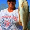 Pyner TX anglerette Lana Dansby landed this nice slot red while fishing a finger mullet