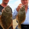 Wade-fishing buds Mike Ruby and Ryan Dorris of Magnolia TX waded Rollover Bay with Berkley Gulp to catch these nice flatfish