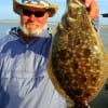 Capt Jack of Gilchrist TX landed this nice flounder while fishing Berkley Gulp