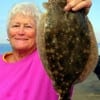 Gertrude fished a finger mullet along the bottom to bump into this nice flatfish