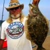 Gilchrist angler Capt Jack Berkley'd up this 19 inch flounder on a Gulp