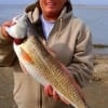 Marine Mom Lorri Church of La Porte TX took this nice 27 inch slot red on a finger mullet