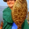 Pat Bunyard of Tarkington Prairie TX fished a finger mullet for this nice 19 inch flatfish