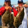 Port Bolivar Fishin team Rick and Nancy Talley fished finger mullet to catch this Nov-limit of flounder