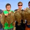 The Sunburn Krewe of Spring TX nabbed this four man Nov-Limit of flounder caught on Berkley Gulp