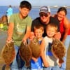 The Taylor Family of La Porte TX had fun here at the Pass today catching flounder
