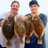 Father and son, Anthony and Christian Martin of Dayton TX,  teamed up to catch these nice flounder topped with a 21 incher on Berkley Gulp