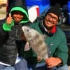 Father and son, Robert and Nicholas Rosario of Cypress TX teamed up to catch this nice drum on live shrimp