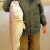 Highlands angler Rick Thitoff fished the surf with cut whiting to catch and release this HUGE 46 inch Bull Red