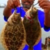 Karl Dever of Houston nabbed these nice flounder on Berkley Gulp