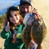 Like Father like daughter, Flounder catchers Kady and Steven Peterson of Huntsville TX tethered up this nice limit of flounder