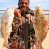Braxton Robinson of Prairie View TX took these two nice keeper drum on shrimp