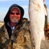Ed Worthey of Richmond TX wrangled up this 28 inch slot red while fishing a finger mullet