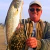 Flounder and Trout were attracted to Felix Barker's night fishing lights of Koontze TX