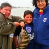 Grandmas Teresa and Connie SanMiguill of Beaumont heft 10 yr old grandson Jeremy's nice sheepshead he took on shrimp