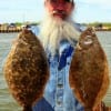 Jakson Michigan angler Harry Spencer took these two nice flounder on chartreuce gulp