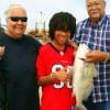 The Mullone Family Grandparents with grandson Ken took this nice keeper drum on shrimp