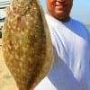 Tyler TX angler Benjy Morgan took this nice 17 inch flatfish on live shrimp