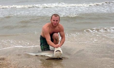 3-1/2 foot sandbar shark caught March 23 on Crystal Beach by Jacob Craft