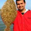 Alex Solis of Spring TX nabbed this nice flounder on cut mullet