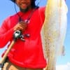 Clarence Singleton of Houston fished free-lined live shrimp to tackle this impressive 26.5inch- 7lb speck