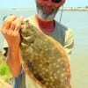 Conroe flounder pouder Alton Thorpe took this nice flatfish on a finger mullet