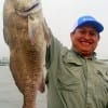 Edwin Cruz of Seabrrok TX caught and released this 34inch- 25lb Bull Drum on shrimp