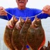 HE'S BACK FOLKS!!! Dallas Angler Henry Fontenot fished Berkley Gulps to tether up these four nice flounder
