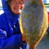 Neoma Smith of Gilchrist TX nabbed this nice 20inch flatfish while fishing finger mullet