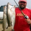 Rollover Troutmaster Donnie Lucier of Winnie TX managed to catch these 3 nice specks on soft plastics
