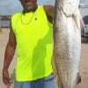 Houston angler Michael Potts freelined a live shrimp to catch this 27inch- 7 lb Gator-Speck