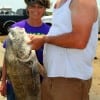 Tommy and Rose Edmonson of Lufkin caught and released this HUGE 40inch- 35 lb drum took on shrimp