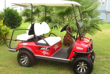 Misty Morris from Pasadena won the Special Edition 2014 Texas Crab Festival golf cart