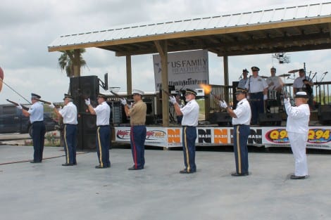 The Southeast Texas Veterans Service group conducted a 21 gun salute to the fallen.