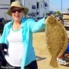 Carolyn Huntoon of Houston fished a soft plastic to catch this really nice flounder