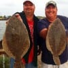 Flounder wranglers Ard and Howard of Channelview fished finger mullet to catch these nice flatfish